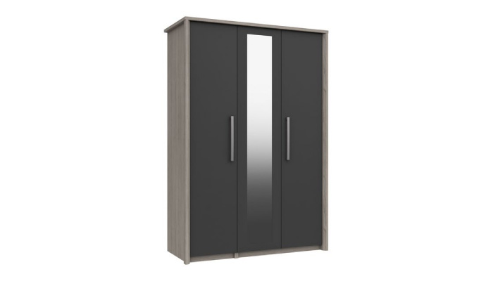 3 Door Bifold Wardrobe with Mirror