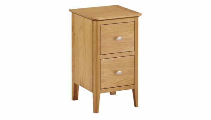 Narrow 2 Drawer Bedside