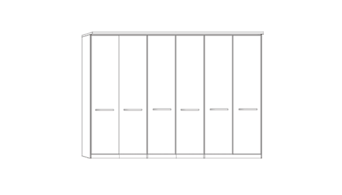 6 Door wardrobe with Cornice