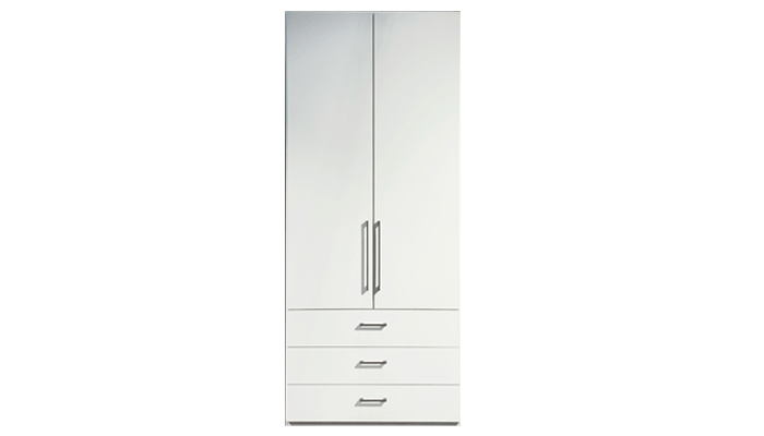 2 Door Narrow Combination Wardrobe