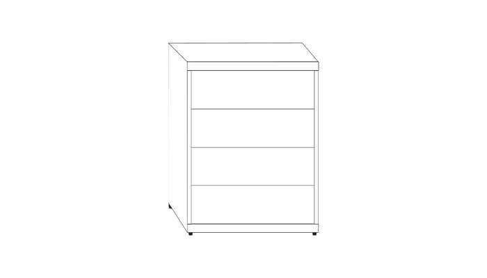 4 Drawer Narrow Chest