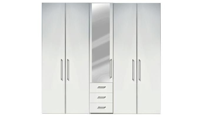 5 Door 1 Mirror Combination Wardrobe