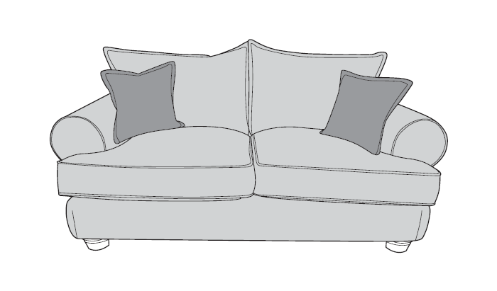 2 Seater Standard Back Sofa