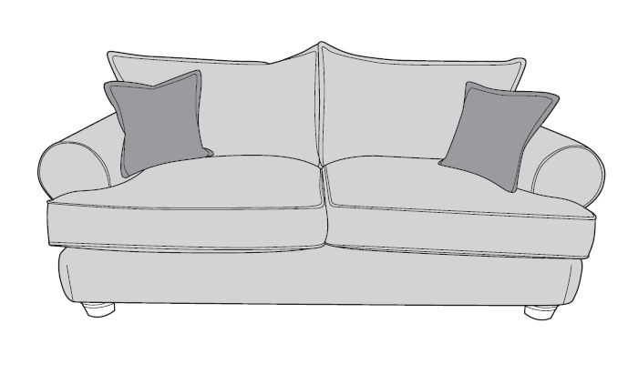 3 Seater Standard Back Sofa