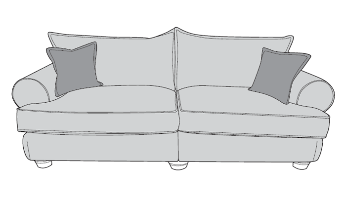 4 Seater Standard Back Sofa