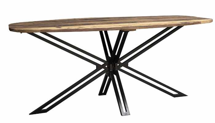 D End Oval Table