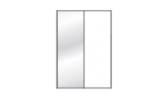 2 Door 1 Mirror LHF Sliding Wardrobe 150cm