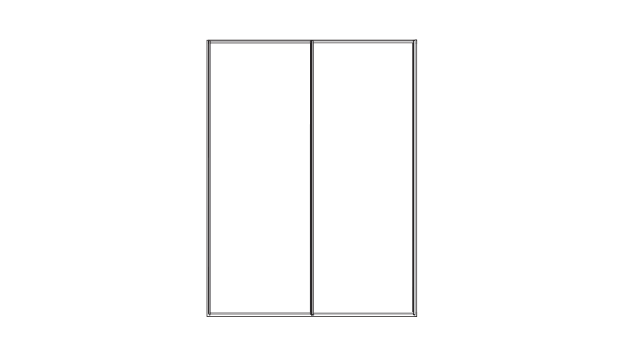 2 Door Sliding Wardrobe 150cm