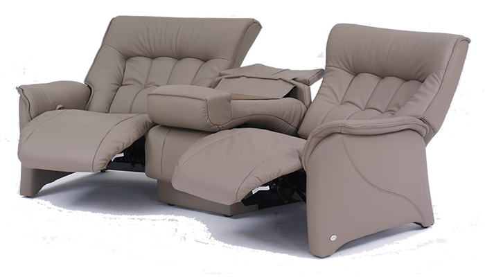 Curved Power Recliner 3 Seater Sofa 730