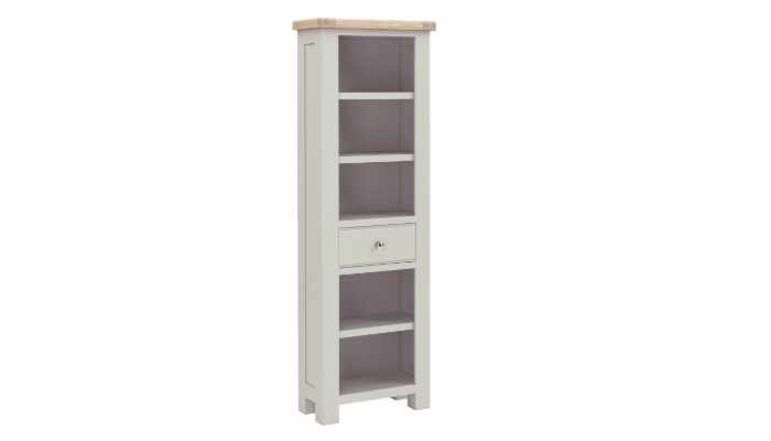 Slim Bookcase Stone Grey