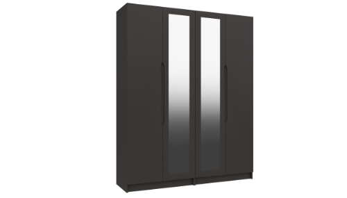 Tall 4 Door Wardrobe & Mirror