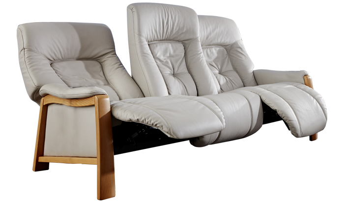 Manual 3 Seater Reclining Sofa Gas Sprung Back 82X