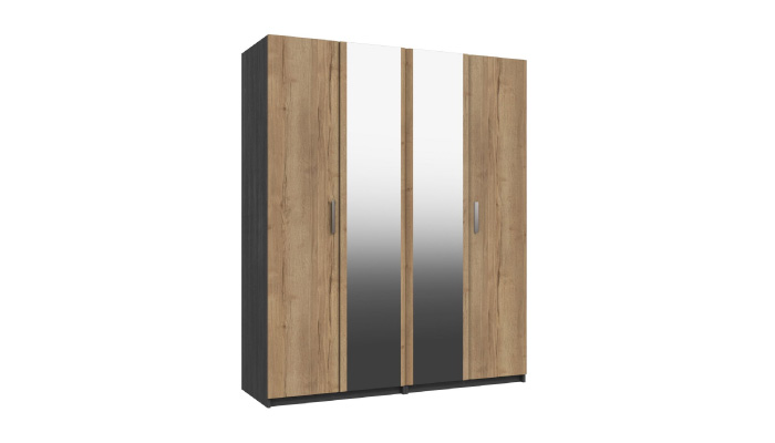 4 Door Wardrobe with 2 Mirrors