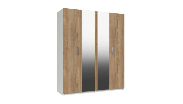 4 Door Wardrobe with 2 Mirrors